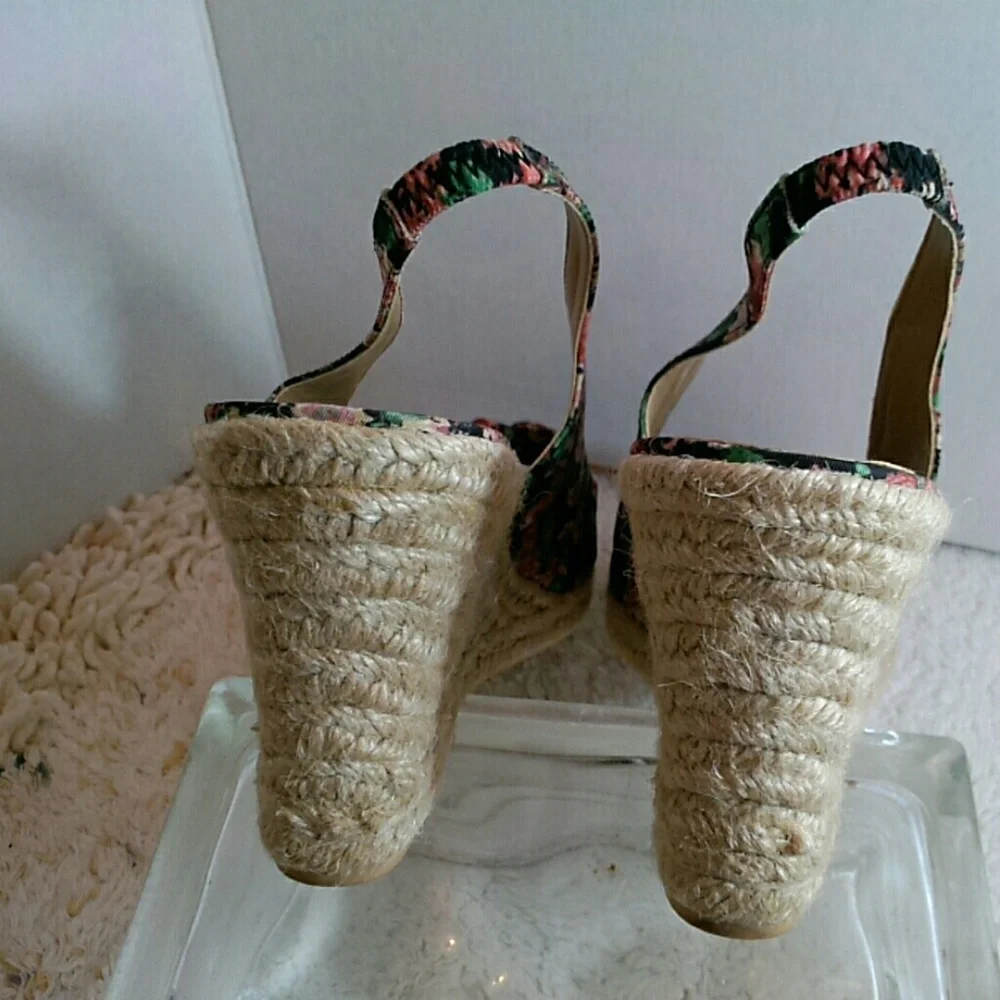 Talbots floral wedge espadrilles